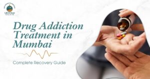 A hand holding medication as part of a medically supervised drug addiction treatment in Mumbai.