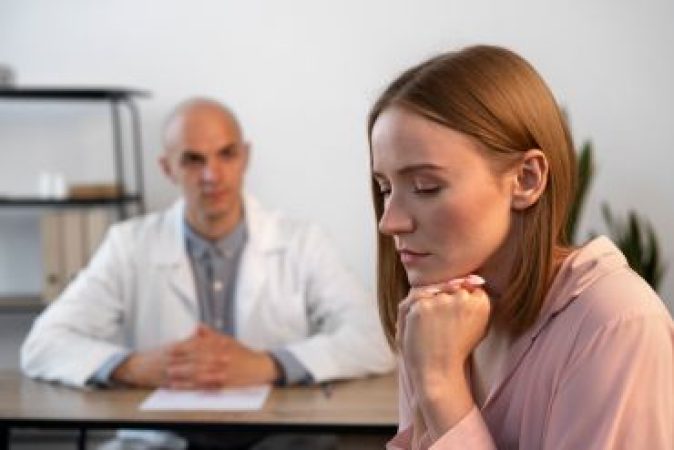 A concerned patient discussing mental health symptoms during a Dual Diagnosis Treatment in Mumbai at a specialized clinic.